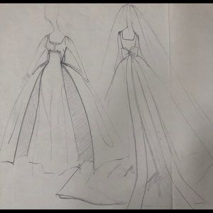 Original Vintage fashion scratch Bride Dress 1950s